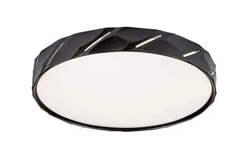 RABALUX Nesira LED plafonjera mat crna 25W 980lm-3000lm, 4000K, D39cm, IP21