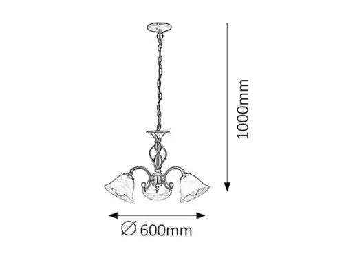 RABALUX Beckworth  luster E14 3x40W bronza