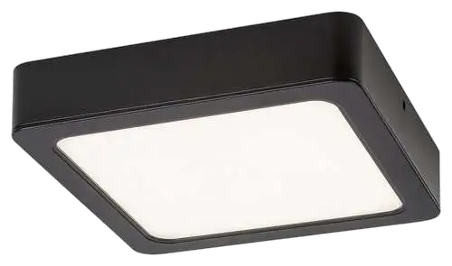 RABALUX Shaun2 plafonjera 7W 3000K crna cetvrtasta