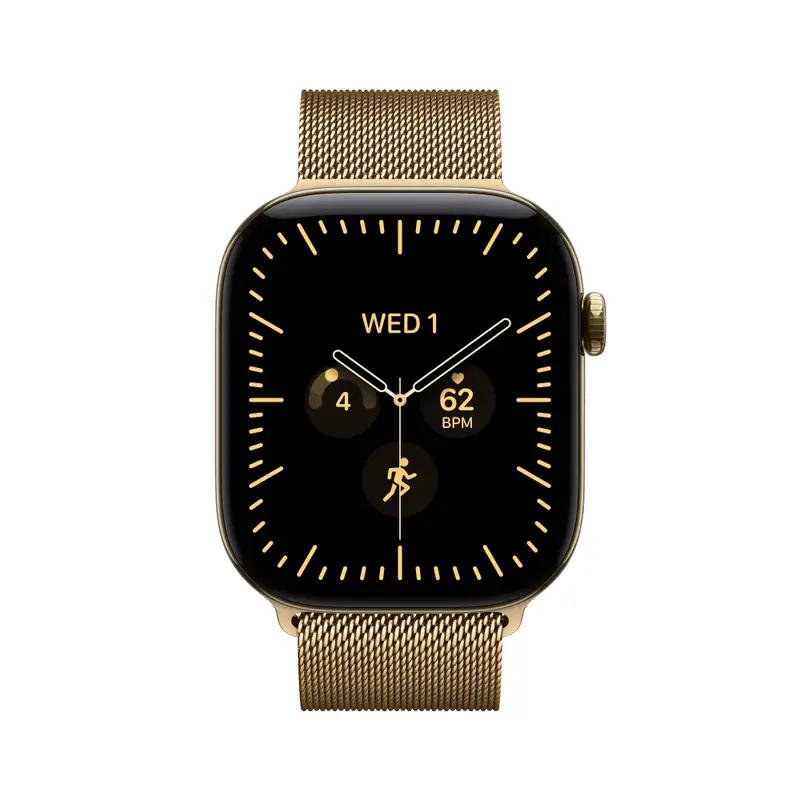 APPLE Watch S12 Cellular 42mm Radiant Gold Titanium Case with Radiant Gold Milanese Loop mjgl4wf/a
