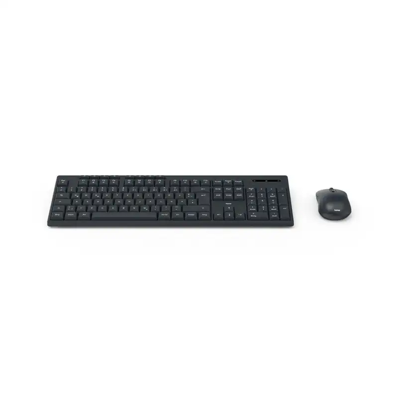 HAMA WKM-200 bezicna tastatura i mis, US, crna