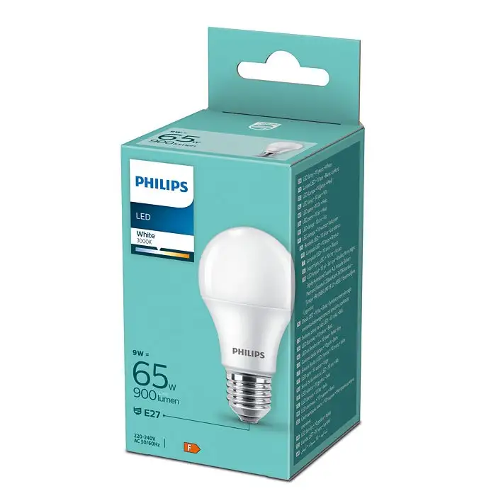 PHILIPS 9W(65W) A55 E27 WH FR ND 1PF/12-DISC