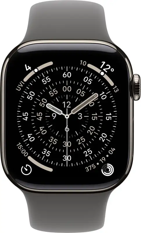 APPLE Watch S11 Cellular 42mm Natural Titanium Case with Stone Grey Sport Band - S/M mf8m4rk/a