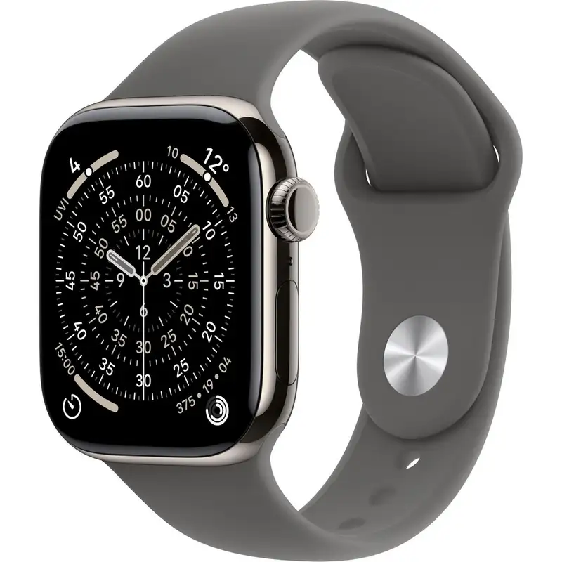 APPLE Watch S11 Cellular 42mm Natural Titanium Case with Stone Grey Sport Band - S/M mf8m4rk/a