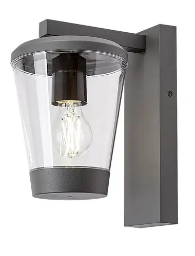 RABALUX Savano spoljna zidna lampa tamno siva aluminijumska E27 40W