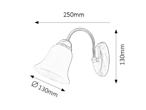 RABALUX Francesca zidna lampa E14 40W