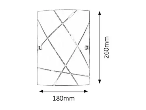 RABALUX Phaedra zidna lampa 260x180 E27 60W belo