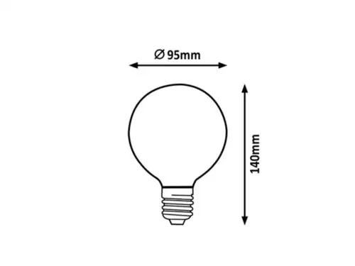 RABALUX Sijalica LED filament E27 G95 12W 4000K