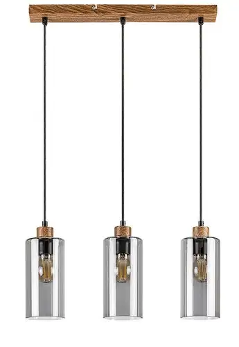 RABALUX Tanno, hrastova metalna visilica, E27 3x25W, IP21