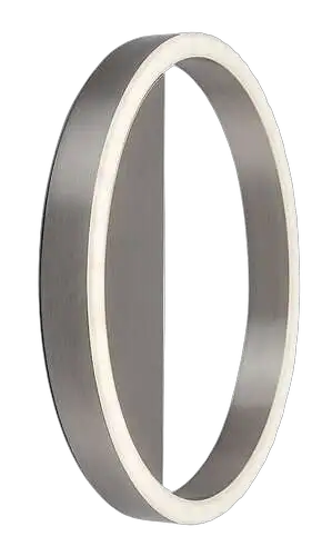 RABALUX Thrac, zidna brušeni aluminium LED 15W, 1000lm, 4000K, precnik 25cm
