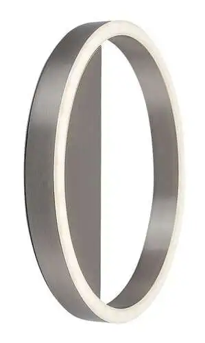 RABALUX Thrac, zidna brušeni aluminium LED 15W, 1000lm, 4000K, precnik 25cm