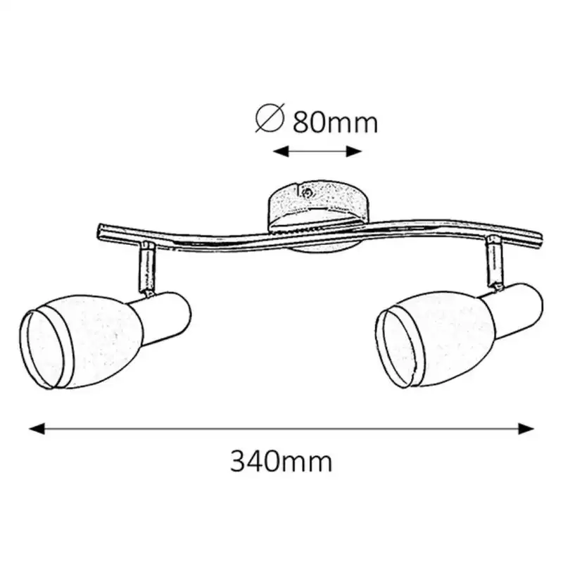 RABALUX Elite spot E14 2x40W hrom