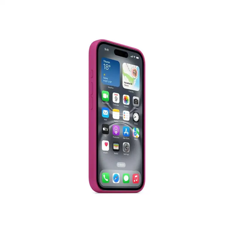 APPLE iPhone 16 Silicone Case with MagSafe Fuchsia myy53zm/a