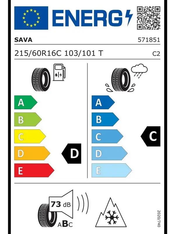 SAVA 215/60R16C ESKIMO LT 103/101T