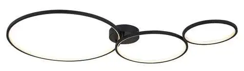 RABALUX Formand, plafonska crna LED 38W, 1100lm, 3000K, 115cm