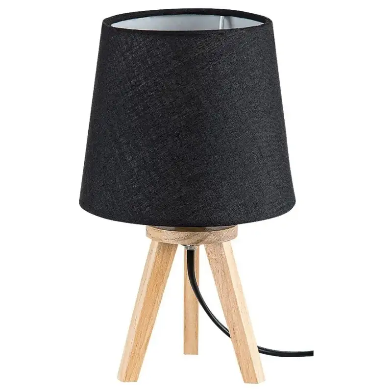 RABALUX Lychee, unutrašnja stona lampa, crna lamp sa crna tex