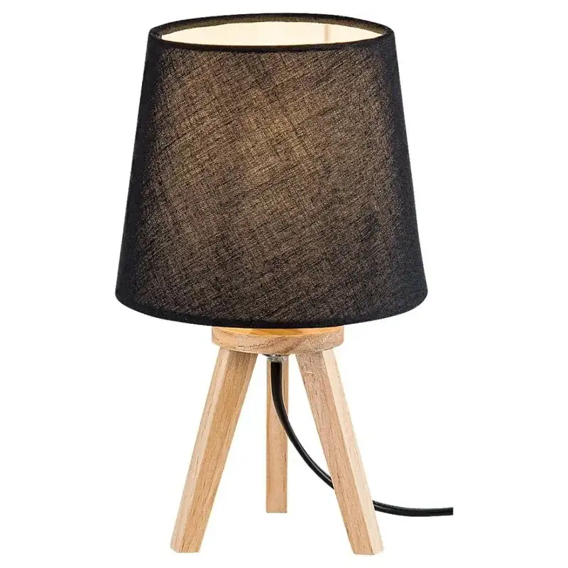RABALUX Lychee, unutrašnja stona lampa, crna lamp sa crna tex