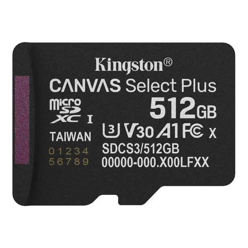 KINGSTON MicroSD 512GB Kingston SelectPlus gen 3   bez adaptera