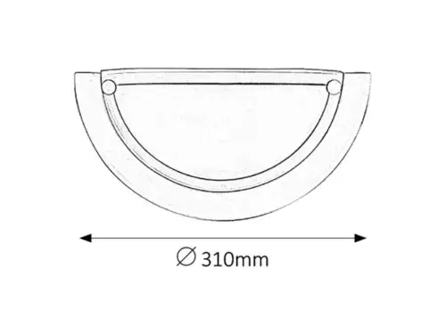RABALUX Ufo zidna lampa D31 E27 60W belo opal