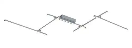 RABALUX Negan, plafonska lampa, srebrna, 40W 1550lm-2850lm, 4000K IP20