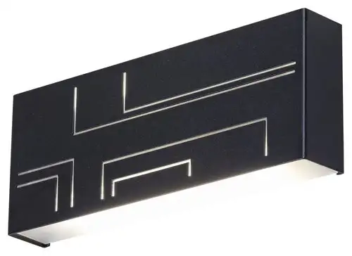 RABALUX Maribor, spoljna zidna lampa LED12W crna