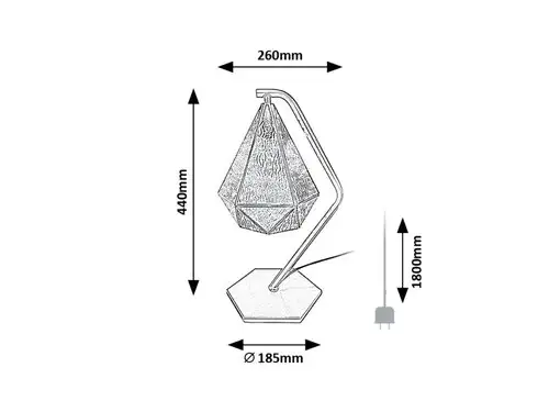 RABALUX Norah stona lampa E14 1x40W providna