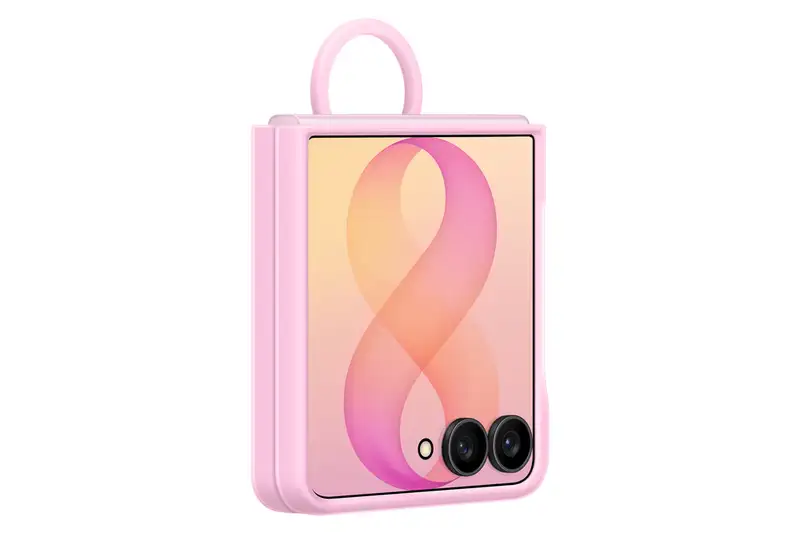 SAMSUNG Galaxy Z Flip8 Silicone Ring Magnet Case Pink EF-EF776CVEGWW
