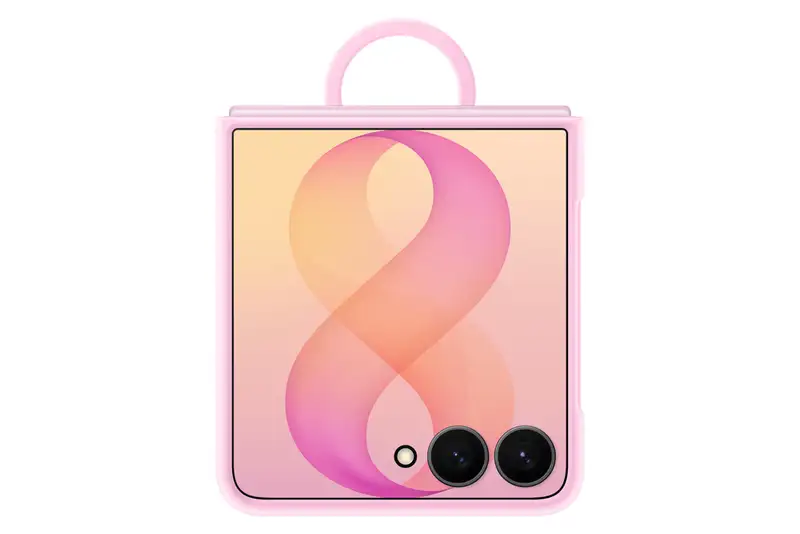 SAMSUNG Galaxy Z Flip8 Silicone Ring Magnet Case Pink EF-EF776CVEGWW