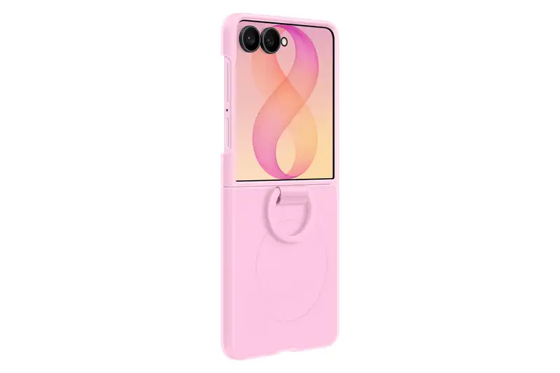 SAMSUNG Galaxy Z Flip8 Silicone Ring Magnet Case Pink EF-EF776CVEGWW