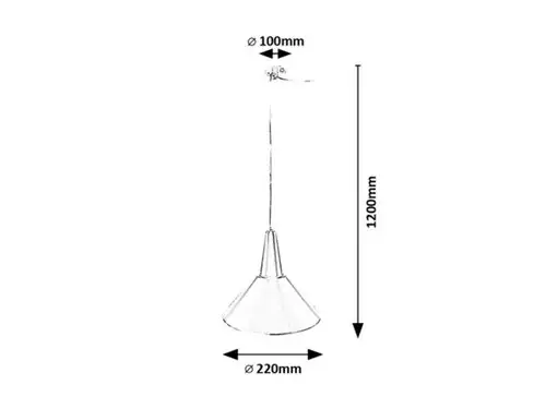 RABALUX Felipe, metalna visilica hrom, E27 1x40W IP21