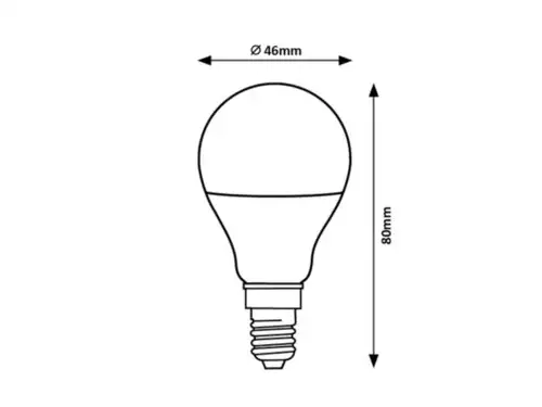 RABALUX SMD LED sijalica, belo, metal+plastika, E14 G45, dimm
