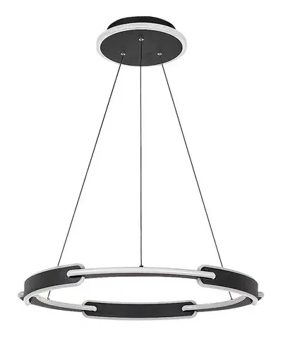 RABALUX Sindri, ring visilica crna LED 45W, 3200lm, dip switch 3000-4000K, precnik 60cm