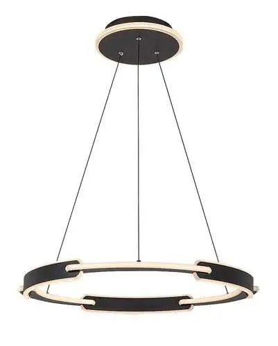 RABALUX Sindri, ring visilica crna LED 45W, 3200lm, dip switch 3000-4000K, precnik 60cm