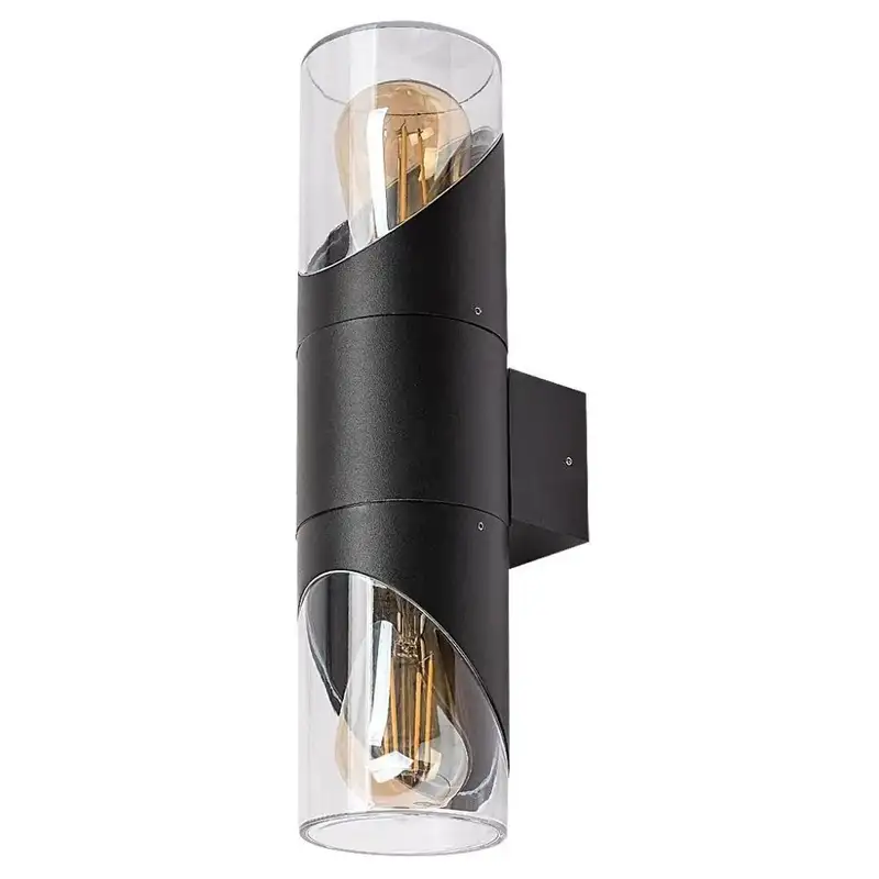 RABALUX Novigrad spoljna zidna lampa crna aluminijum E27 2x28W