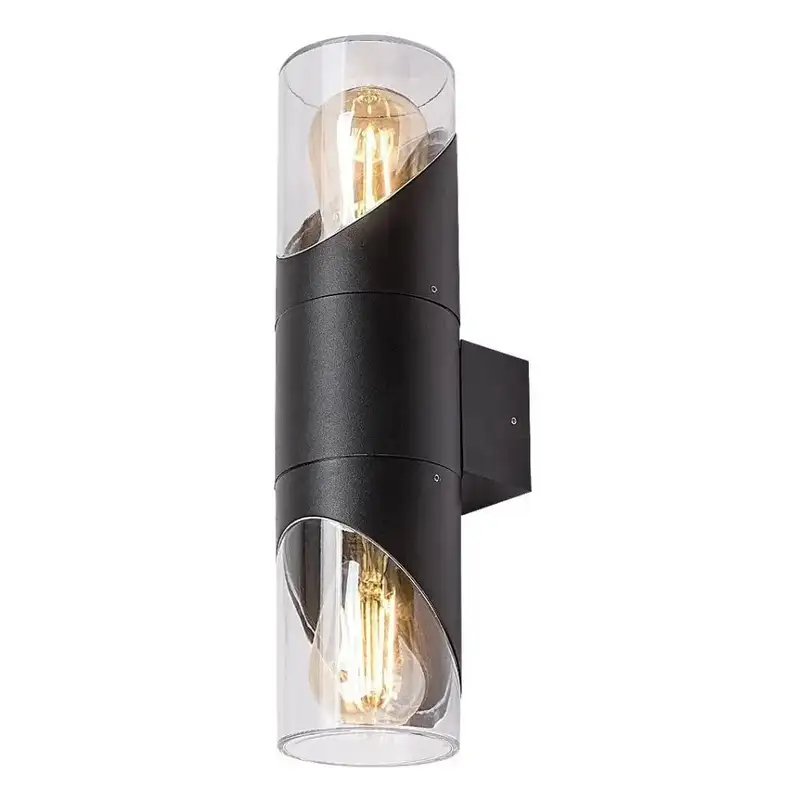 RABALUX Novigrad spoljna zidna lampa crna aluminijum E27 2x28W