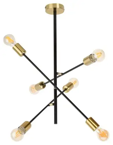 RABALUX Lanny visilica LED,E27 6x60W,crno