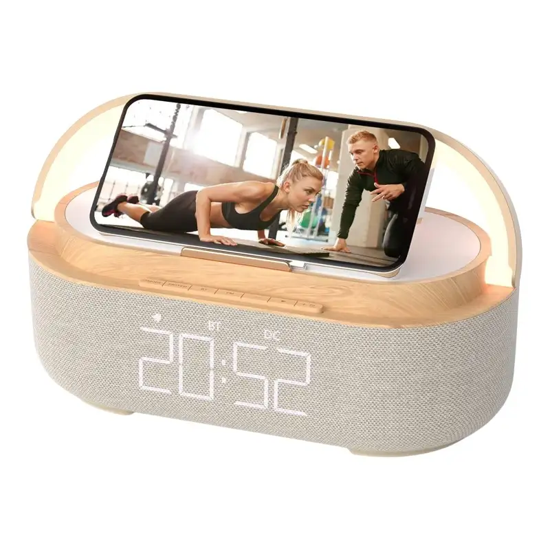 MOYE Aurora Plus Radio Lamp with Clock and Wi-Fi Charger