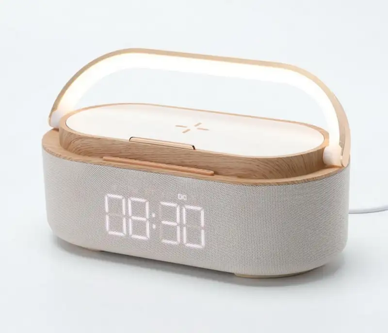MOYE Aurora Plus Radio Lamp with Clock and Wi-Fi Charger