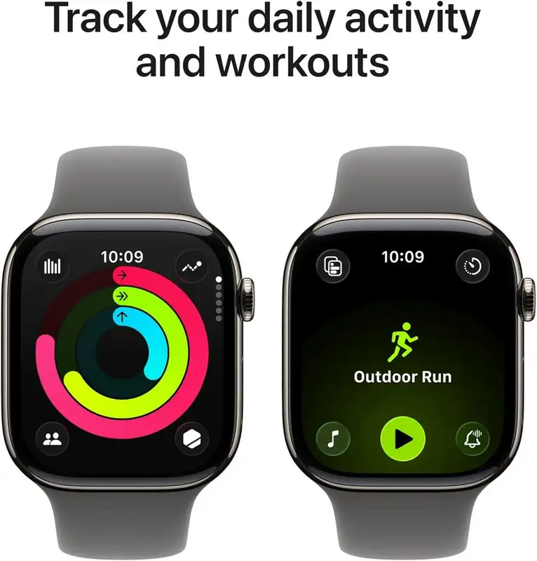 APPLE Watch S11 Cellular 46mm Natural Titanium Case with Stone Grey Sport Band - S/M mfcw4rk/a