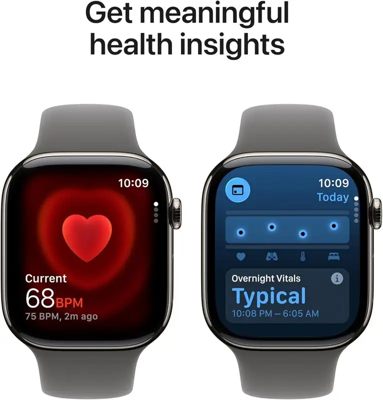 APPLE Watch S11 Cellular 46mm Natural Titanium Case with Stone Grey Sport Band - S/M mfcw4rk/a