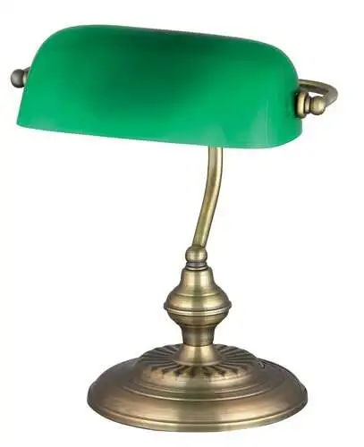 RABALUX Bank stona lampa, E27, bronza / zelena