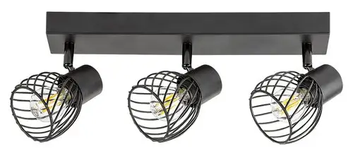RABALUX Aberama, plafonska lampa, crna plasticna lampa, E14 3x10W, IP20