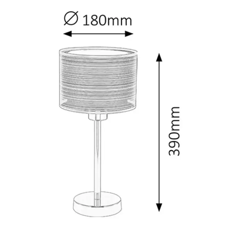 RABALUX Anastasia stona lampa E27 60W hrom/braon