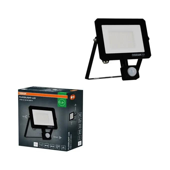 OSRAM  FL reflektor LUX senzor 30W 4000K IP65 crni