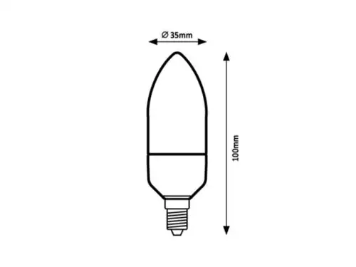 RABALUX LED sijalica E14 C37, 5W, 470lm, 3000K