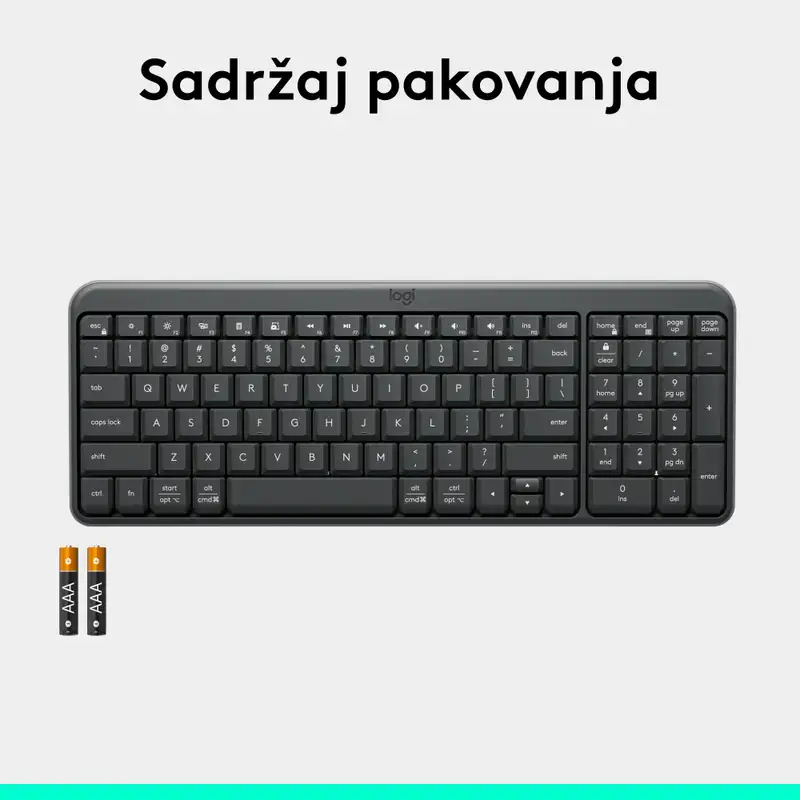 LOGITECH K250 Graphite US 920-013451 Bezicna Tastatura