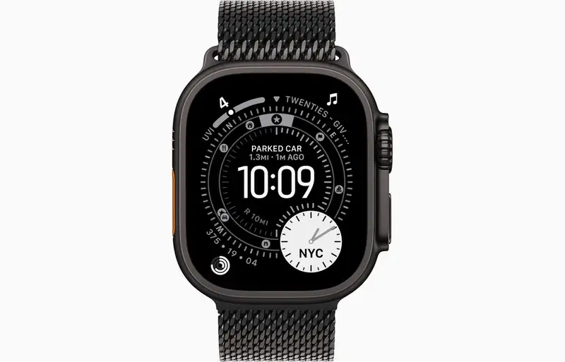APPLE Watch Ultra 3 Cellular 49mm Black Titanium Case with Black Titanium Milanese Loop - Small mf1n4se/a