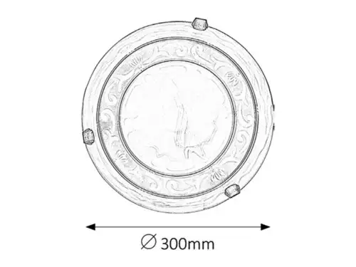 RABALUX Laretta plafonjera E27 60W