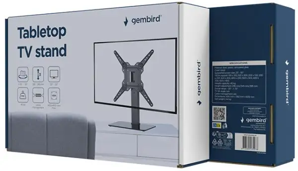 GEMBIRD TVS-D55S-01 TV sto, 23-55, crne boje