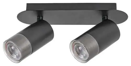 RABALUX Zircon, unutrašnja metal zidna lampa spot, 2xGU10
